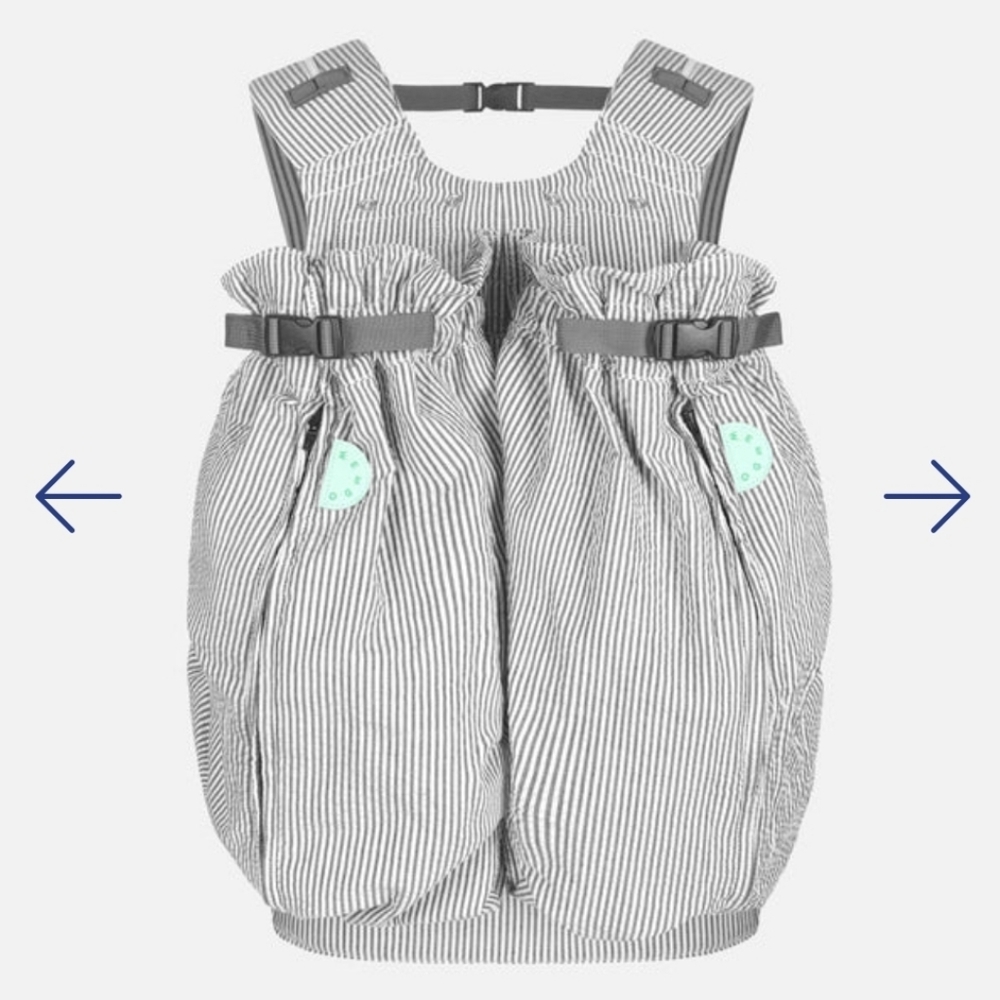 Wego Twin Carrrier in Seersucker Gray